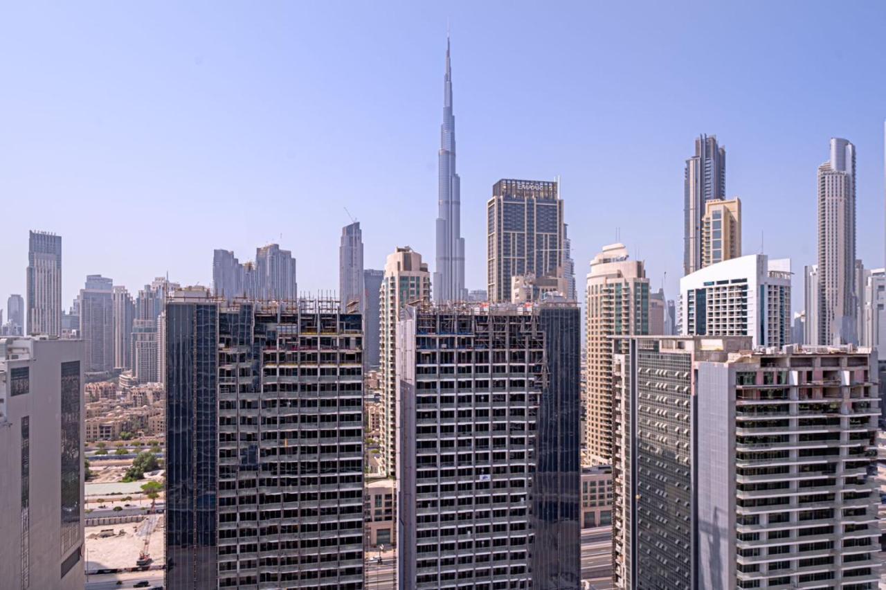 Alluring 1 Bd Apartment In Business Bay With Burj Khalifa View Дубай Экстерьер фото
